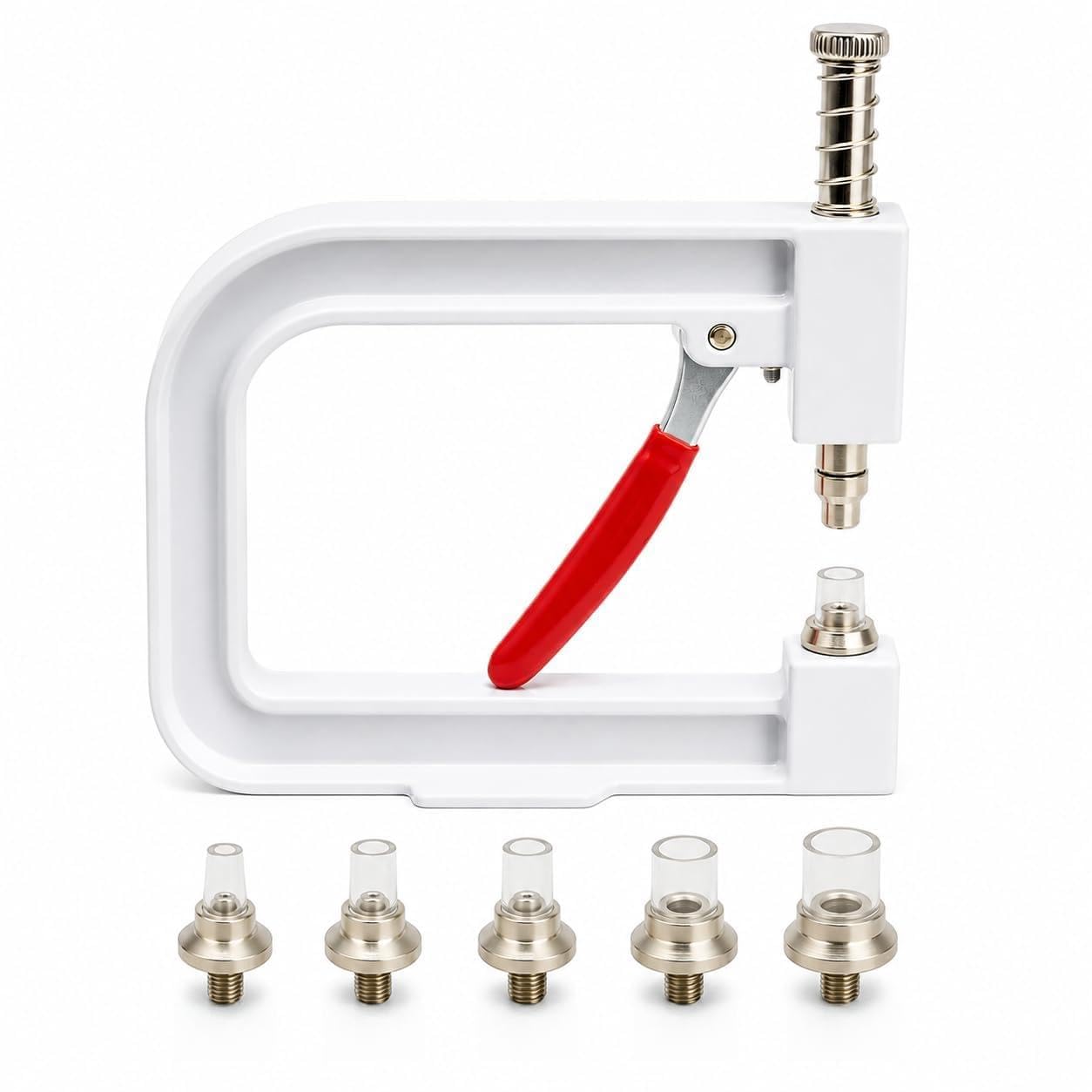 ZENITH Pearl Setting Machine, Manual Hand Press with 5 Die Sizes (4,5,6 8 &10mm), for DIY Crafts, Leather, Clothes, Bags,Jewellery etc (White Machine with 5 dyes)-image-40