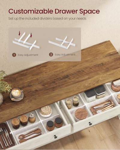 VASAGLE Farmhouse Buffet Cabinet and Coffee Bar Bundle - Image 5