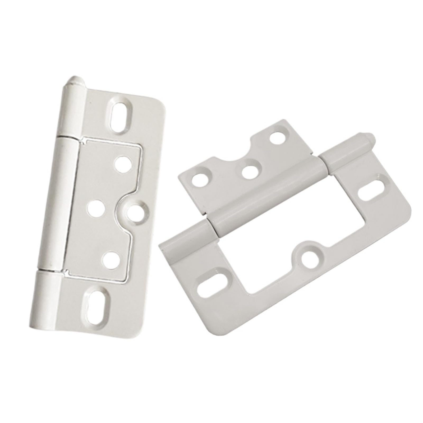 Charnière de porte affleurante blanche en fer pour placard et armoire