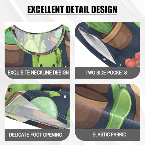 Cactus(37) Kids Pjs Set Boys Girls Summer Short-Sleeve Sleepwear Pajamas 2PCS4