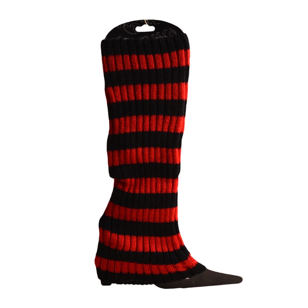 Women Winter Ribbed Knit Leg Warmers Rainbow Colorful Boot Cuffs Ballet Dance Long Socks 80s Costume