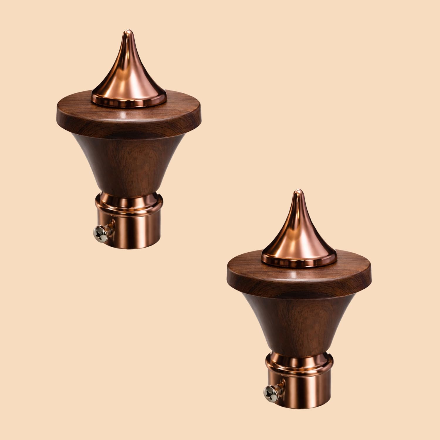 Elite Premium Wooden Curtain End Cap – Elegant Decorative Rod Finial for Window Drapes, Smooth Finish, Durable and Stylish, Perfect for Home & Office Décor (Big Square) — Amazon image 9