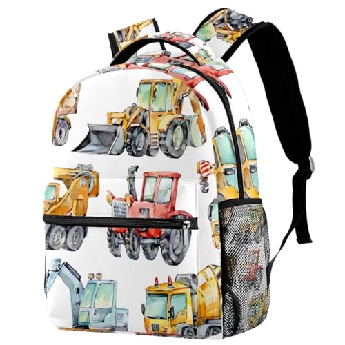 Sac à dos d'école pelleteuse multicolore pour adolescents et enfants