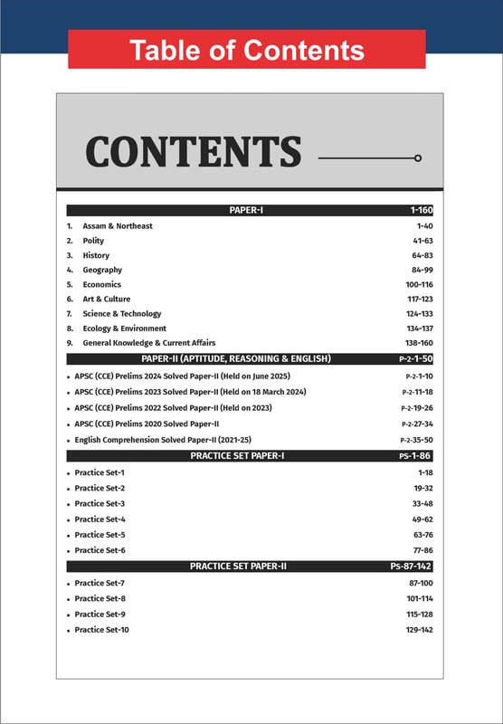 Image of Disha APSC (CCE) Prelims Topic-wise General Studies 2025 - 1996 Previous Year Solved Papers 1 & 2 with 10 Practice Sets 2nd Edition | Civil Services PYQs & Mock Tests for 2026 Exam