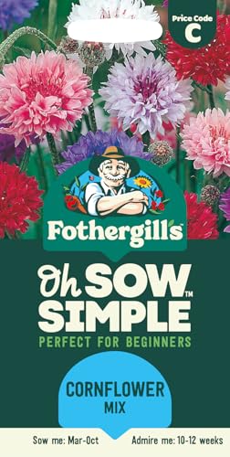Fothergills Oh Sow Simple Cornflower Mix Flower Seeds Sow: Mar-Oct Blue