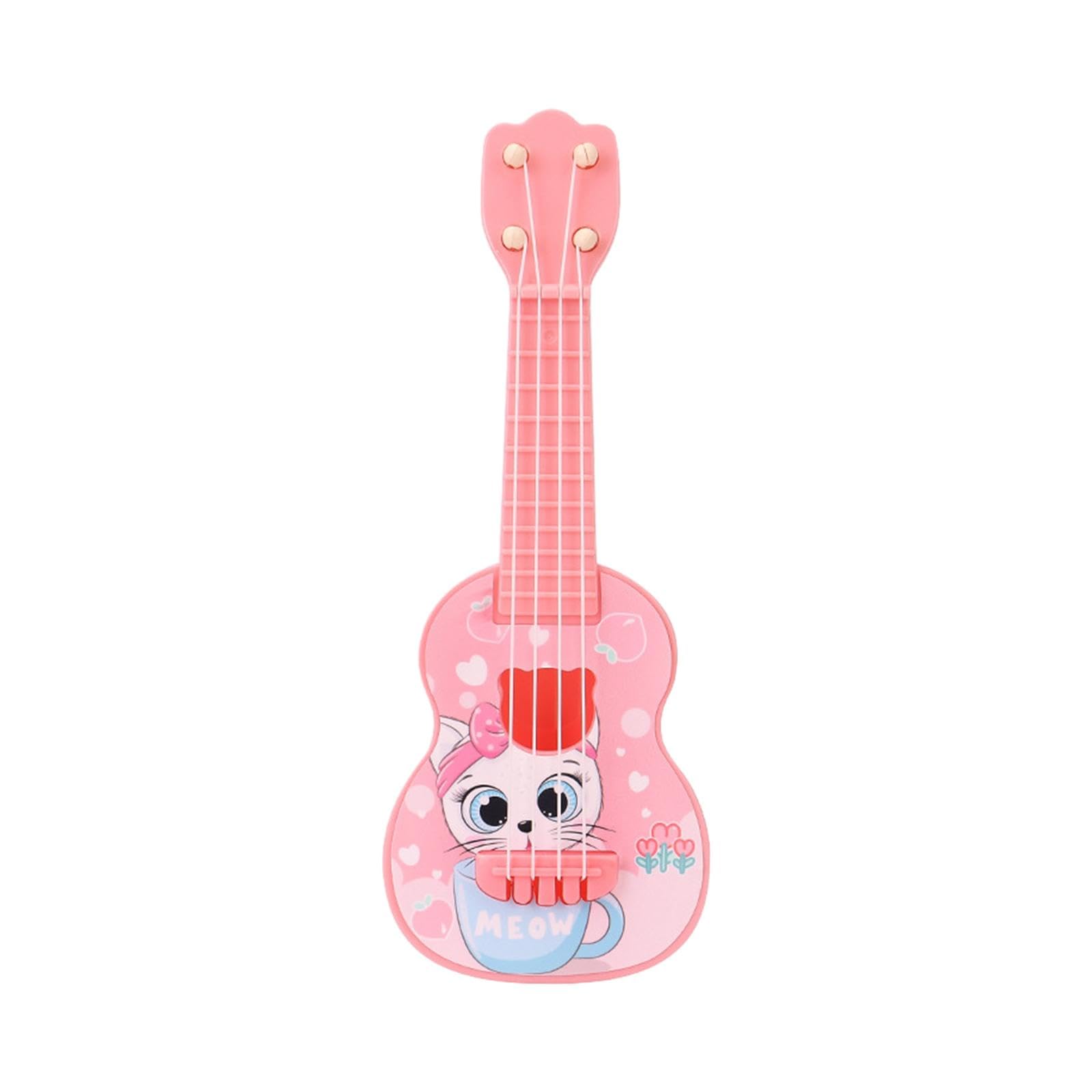 Folpus Ukelele Guitarra de Juguete, Niños Regalos del Día de San Valentín Guitarra Pequeña Instrumento Musical para Niños Niñas Bebé , Rosa