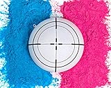 Ultimate Party Supplies Gender Reveal White Target Ball | Pink & Blue Kit | Powder 6 Inch Shooting Ball | Gender Reveal Party Ideas