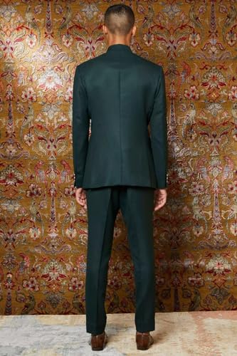 Chinese Suit Mandarin Collar Suit for Men Suits Slim Fit 2 Piece Traditional Chinese Men's Clothing3