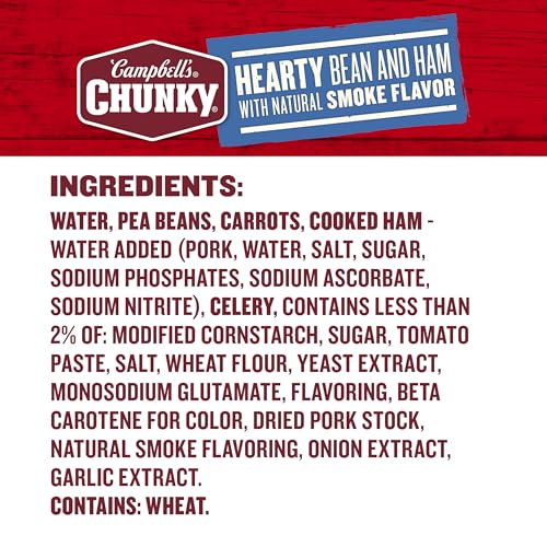 Image of Campbell's Chunky Soup, Hearty Bean Soup With Ham, 19 Oz Can (Pack of 4)