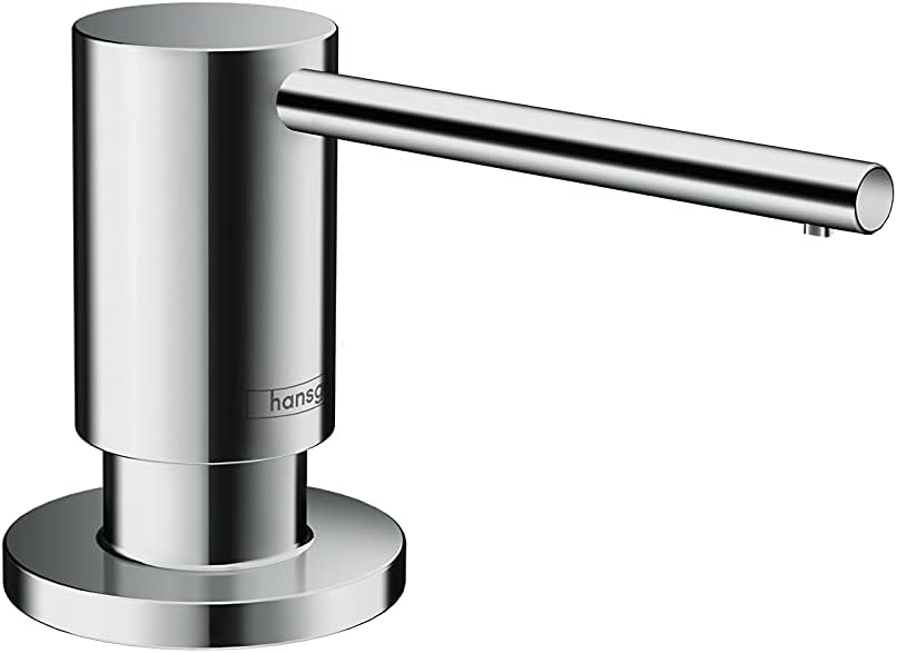 Focus N High Arc Chrome Kitchen Faucet + Soap Dispenser + Base Plate