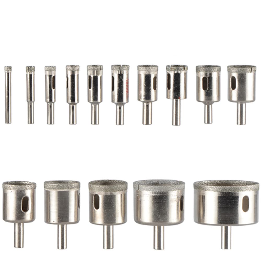 Wiertła do płytek z powłoką diamentową, Wiertło diamentowe 3-60 mm do płytek, marmuru, szkła, ceramiki, wiertła otworowe, wiertła diamentowe(2pcs set1)