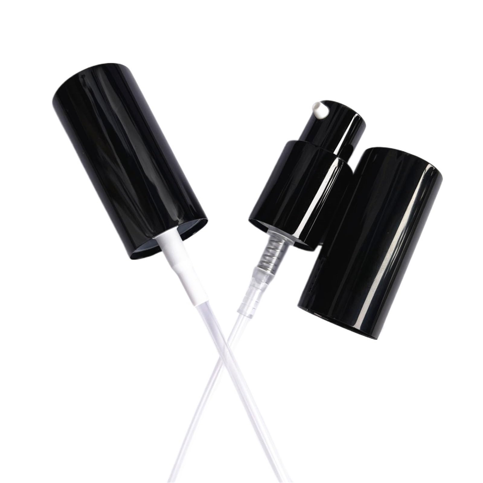 XIEHYA 10X Sprayer Sprinkler Nozzle Head/Lotion Pump Screw Cap For 18mm/410 Glass Oil Perfume Bottles Refillable For Bottles(Black,Type2)