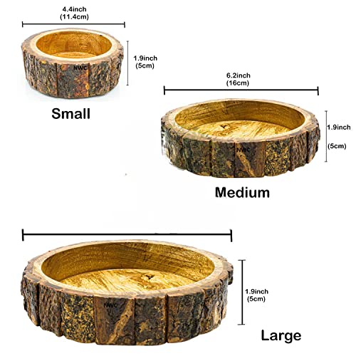 Image of Beautiful Table Decor Round Shape Wooden Serving Tray /Platter for Home and Kitchen Set of 3 (Mango Handamde Wooden Serving Tray Set of 3)