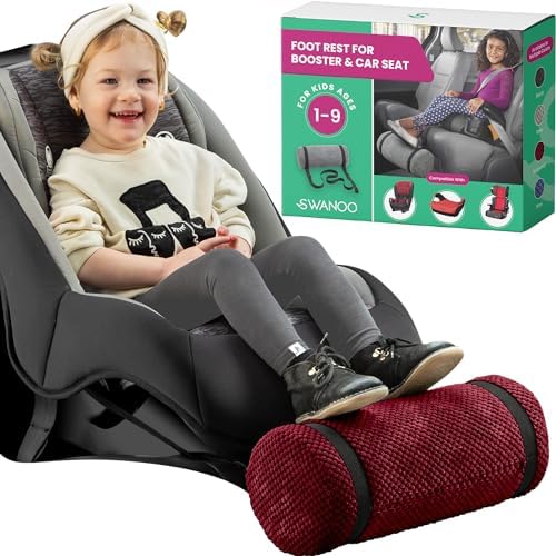 Car Seat Foot Rest, Burgundy, Extra Long Straps, Adjustable