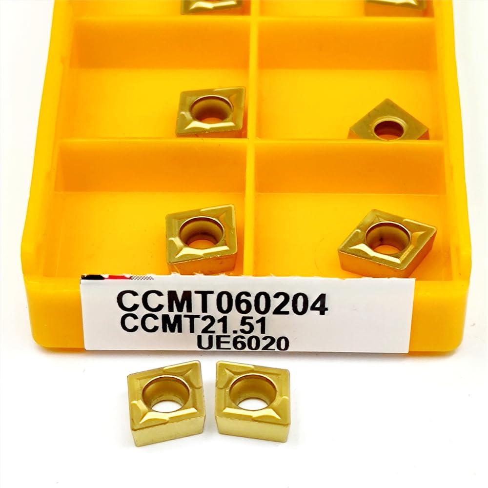 10 sztuk CCMT060204 UE6020 CCMT060208 VP15TF płytki węglikowe do tokarki CNC-płytki tnące o wysokiej precyzji toczenia(CCMT060204 UE6020)