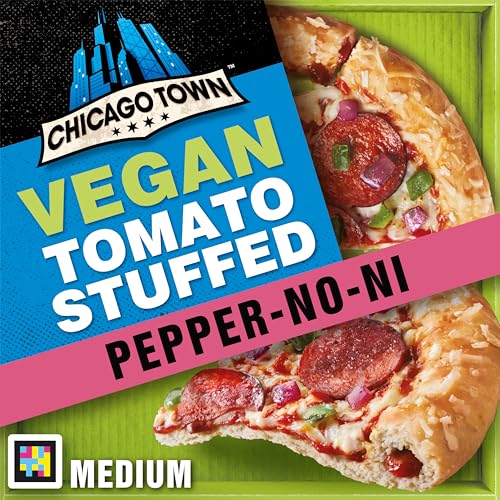 Chicago Town Takeaway Vegan Stuffed Crust Pepperoni Medium Pizza 493g