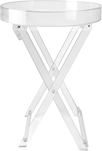 Designstyles Mesa plegable de acrílico - Escritorio moderno y elegante - Mesa de servicio de cocina y bar - Elegante diseño transparente (mesa Mesa