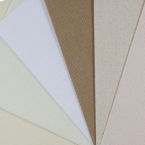 Image of KCS 6 pc of 12 inch x 18 inch (30cmx45cm) Counted Cotton Aida Cloth Cross Stitch Fabric (18CT-D)