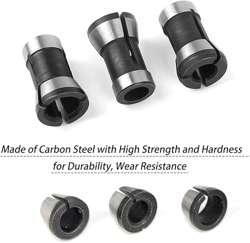 Miniatura 2 de Adaptador de pinza de recortadora de alta precisión, 0.236 in, 1/4 pulgadas, 0.315 in, adaptador de sujeción de portabrocas para grabado, máquina de