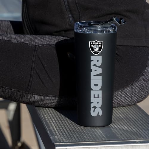 Image of Rico Industries NFL Football 24oz Stainless Steel Tumbler with Lid and Dual Functioning Lid