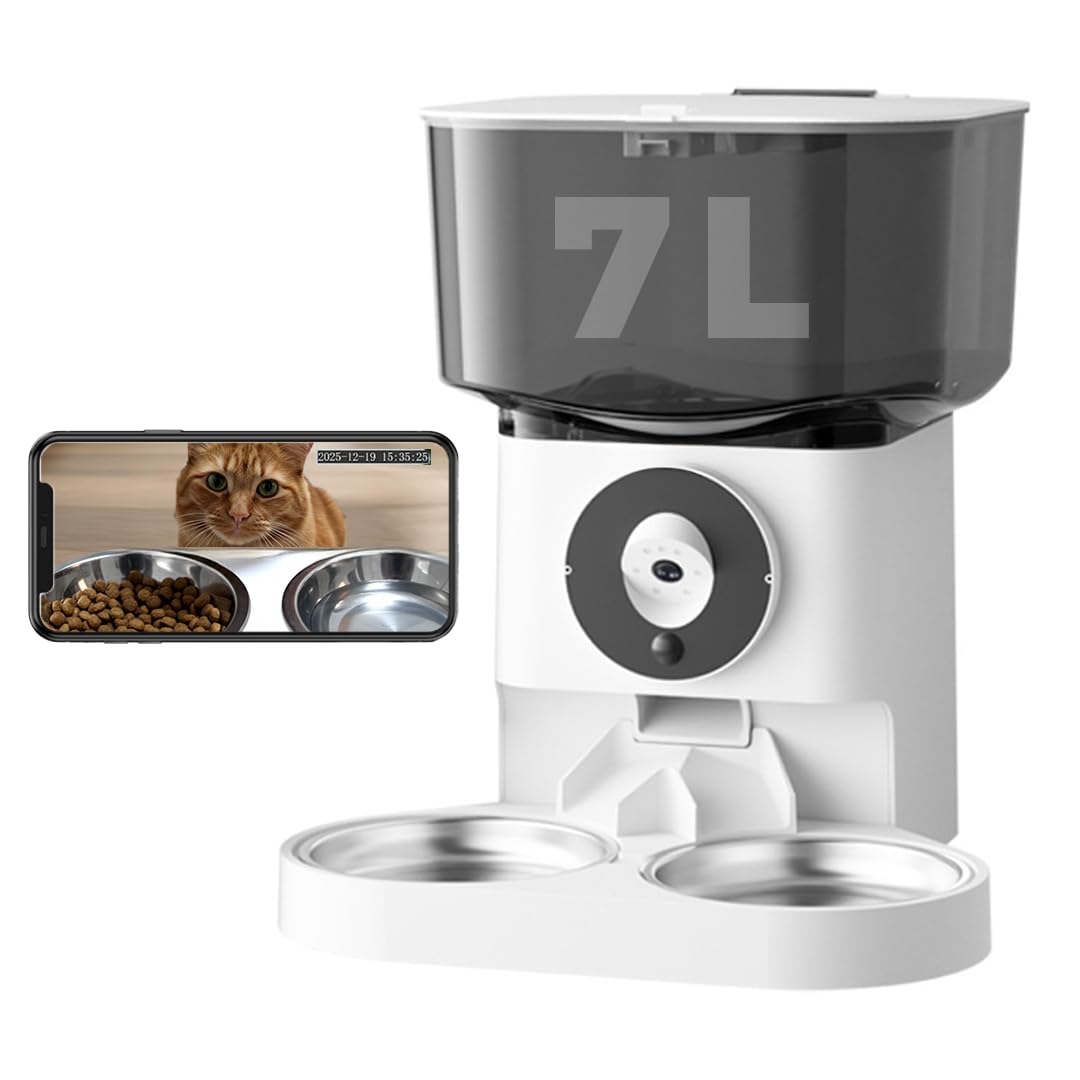 Amazon | Fit＆Fact 自動給餌器 猫 犬 カメラ付き 7L大容量 2匹同時