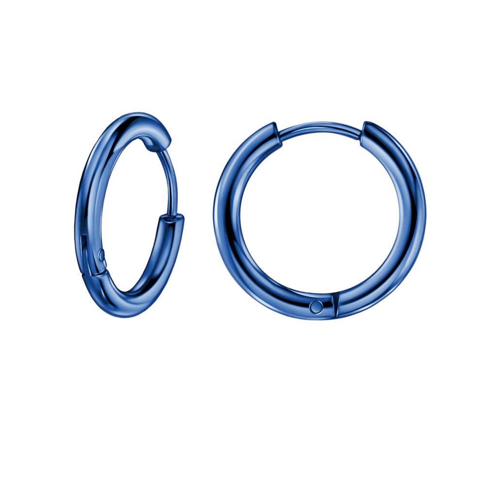 316L Surgical Stainless Steel Huggie Hoop Earrings 8mm/10mm/12mm/14mm/16mm/18mm/20mm Cartilage Helix Lobes ​Daith Conch Rook Septum Rings Ear Piercing Jewelry