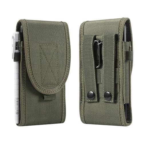 Funda táctica Molle para teléfono móvil compatible con Galaxy S25, S24, S23, S22, S21 Ultra, riñonera para exteriores compatible con Honor Magic V2 cy (verde)