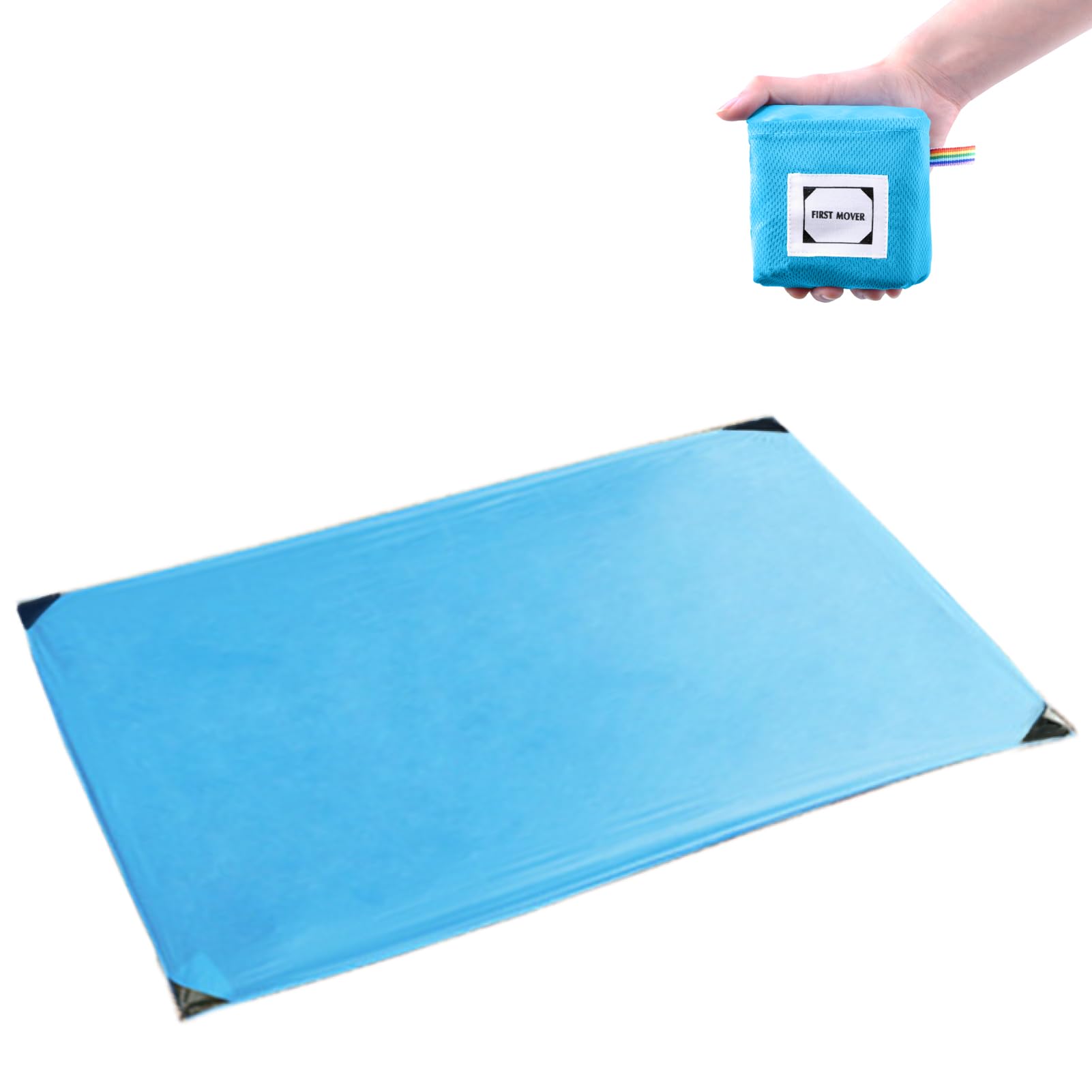 Azarxis Pocket Blanket Waterproof Beach Picnic Festival Mat Sandproof Ultralight Compact Portable Travel Tent Tarp Footprint Shelter Sunshade Ground Cloth for Outdoor Camping Hiking Park with Stakes