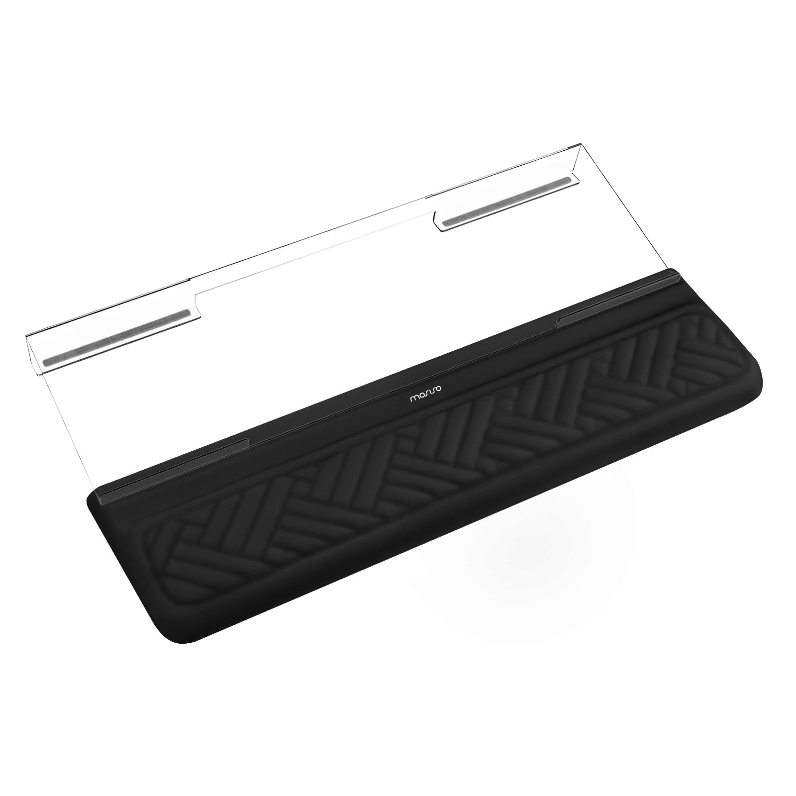 MOSISO Wrist Rest for Keyboard and Computer Keyboard Stand Set Ergonomic Wrist Rest Pad Woven Stripes Non-Slip Arm