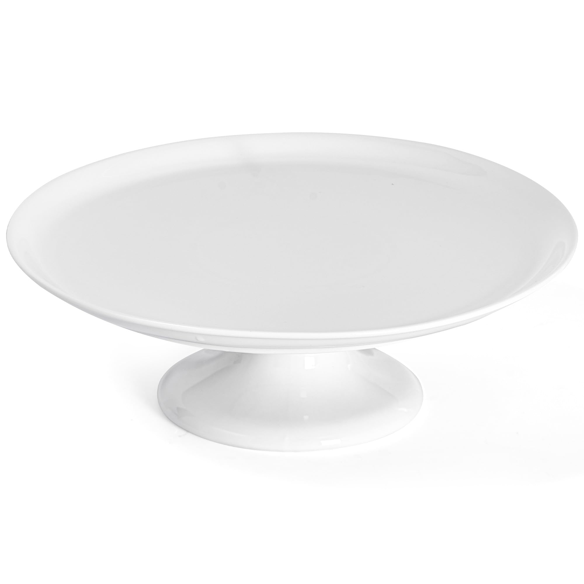 Photo 1 of 12" Porcelain Cake Stand for 10" Cake, Round Dessert Stand, Display Cupcake Holder for Party, Wedding, Birthday, Baby Shower, Easter, Versatile Serving Platter, Decorating Cake Pedestal Stands