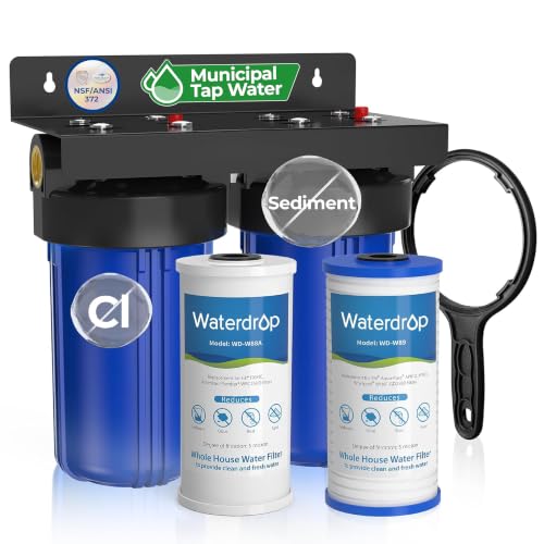 Waterdrop WHF21-PG 2-Stage Whole House Water Filter System, 5 Micron