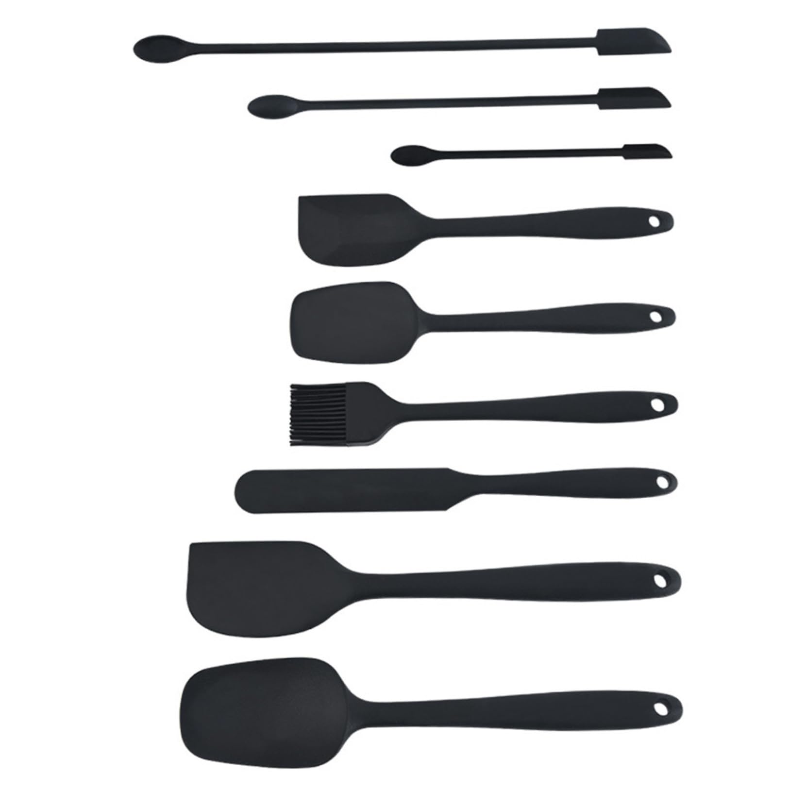 Juego de Espátulas de Silicona para Crema de 9 Piezas, Ligero y Flexible, Adecuado para Repostería y Alisar Pasteles en Cocina