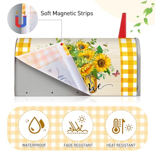 image for Pickmesh Spring Summer Mailbox Covers Magnetic Standard Size 18 x 21 I