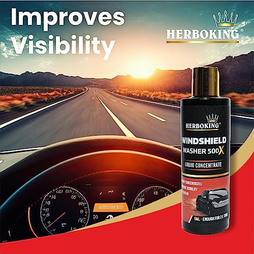 Image of Windshield Washer 500x Fluid Concentrate(5 mL Enough for 2 L Tank) up to 40time use Improves Visibility Safe for Rain Reamove Dirt (200ml)