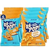 Ka-Pop! Popped Puffs and Chips Variety Pack, 6 Pack - 3 Vegan Cheddar Puffs and 3 Vegan Cheddar C...