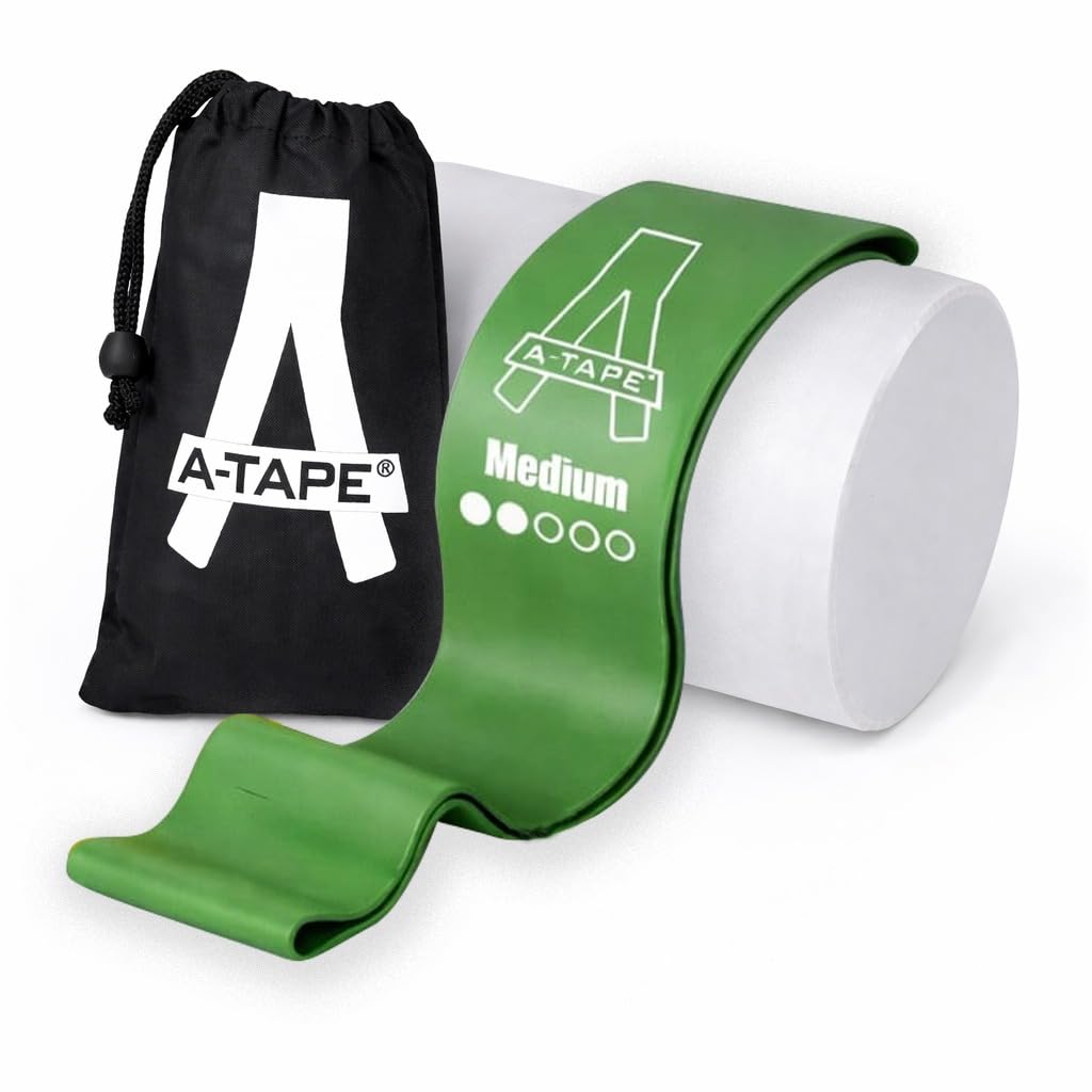 A-Tape Resistance Loop Exercise Bands, Resistance Bands Exercise Bands for Home Fitness, Stretching, Strength Training, Physical Therapy,Elastic Workout Bands for Women Men & Kids (Green)-image-24