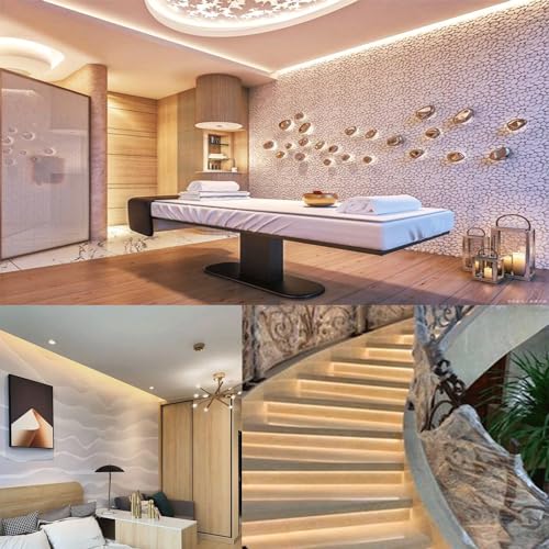 Image of COB Strip Lights,DC12V 16.4ft /5m Super Bright Dimmable 52800LM LED Light Strips, Non-Waterproof 2640 LEDs Ribbon Light, More Evener Lighting Than SMD Strip Lights (Warmt White 3000K)