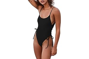 High Cut Black Seamless One Piece Swimsuit