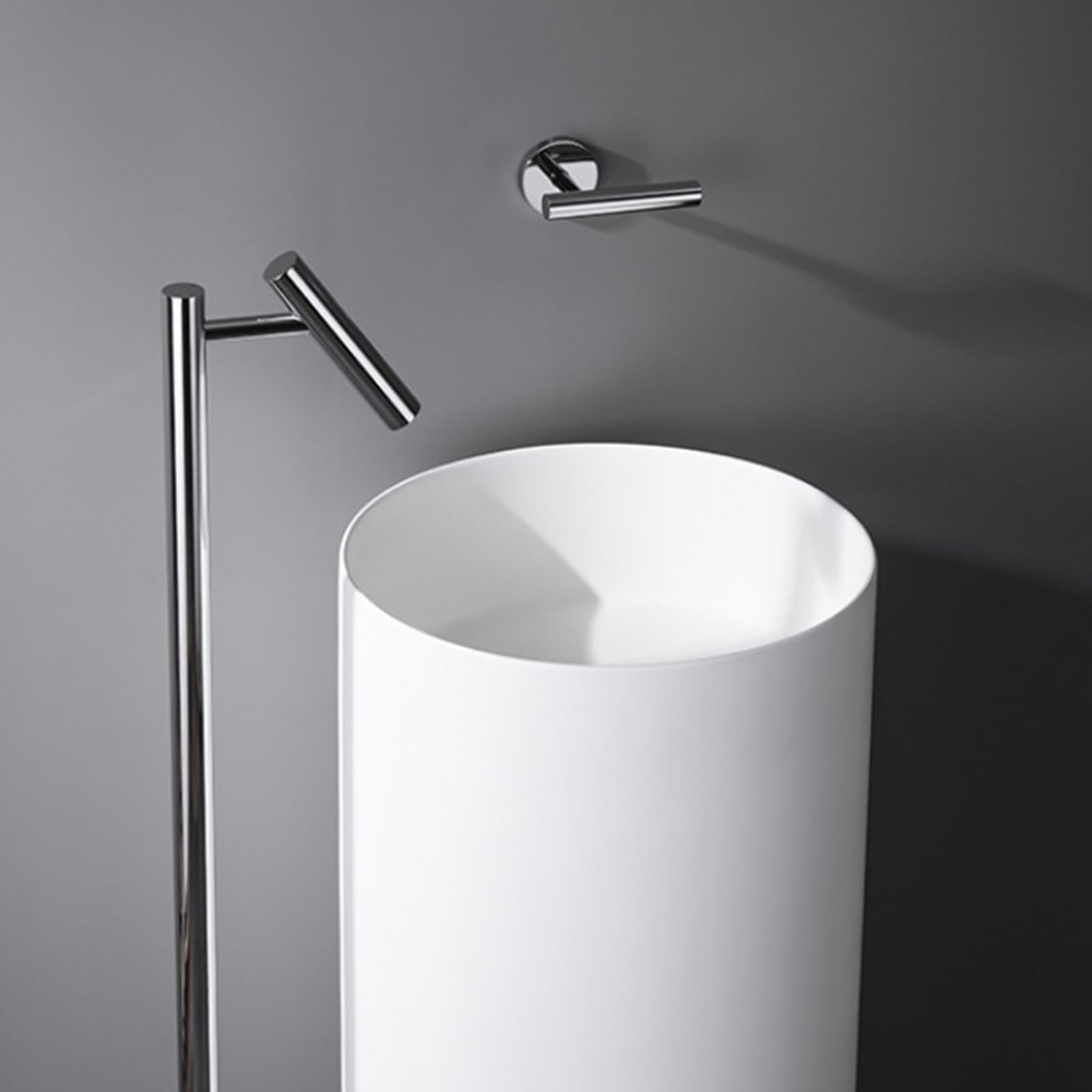 QTANZIQI Rubinetti per Vasca da Bagno freestanding Rubinetto per Vasca a Parete a Incasso Caldo e Freddo Cromato in Ottone