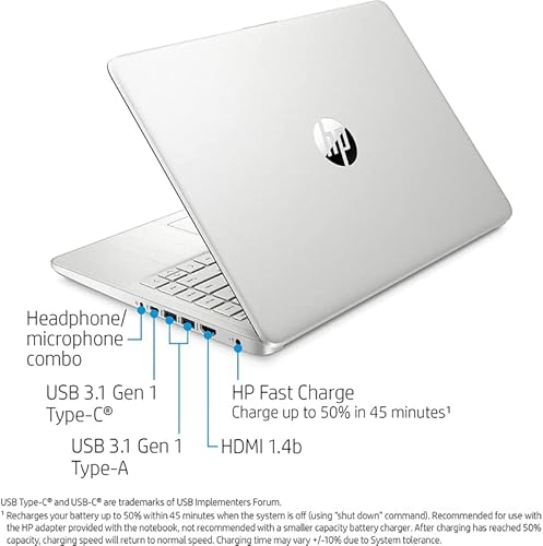 Miniatura 8 de HP Laptop 2022 con pantalla HD de 14 pulgadas, AMD Ryzen 3-3250U, 16 GB de RAM, SSD PCIe de 256 GB, gráficos AMD Radeon, cámara HD True Vision,