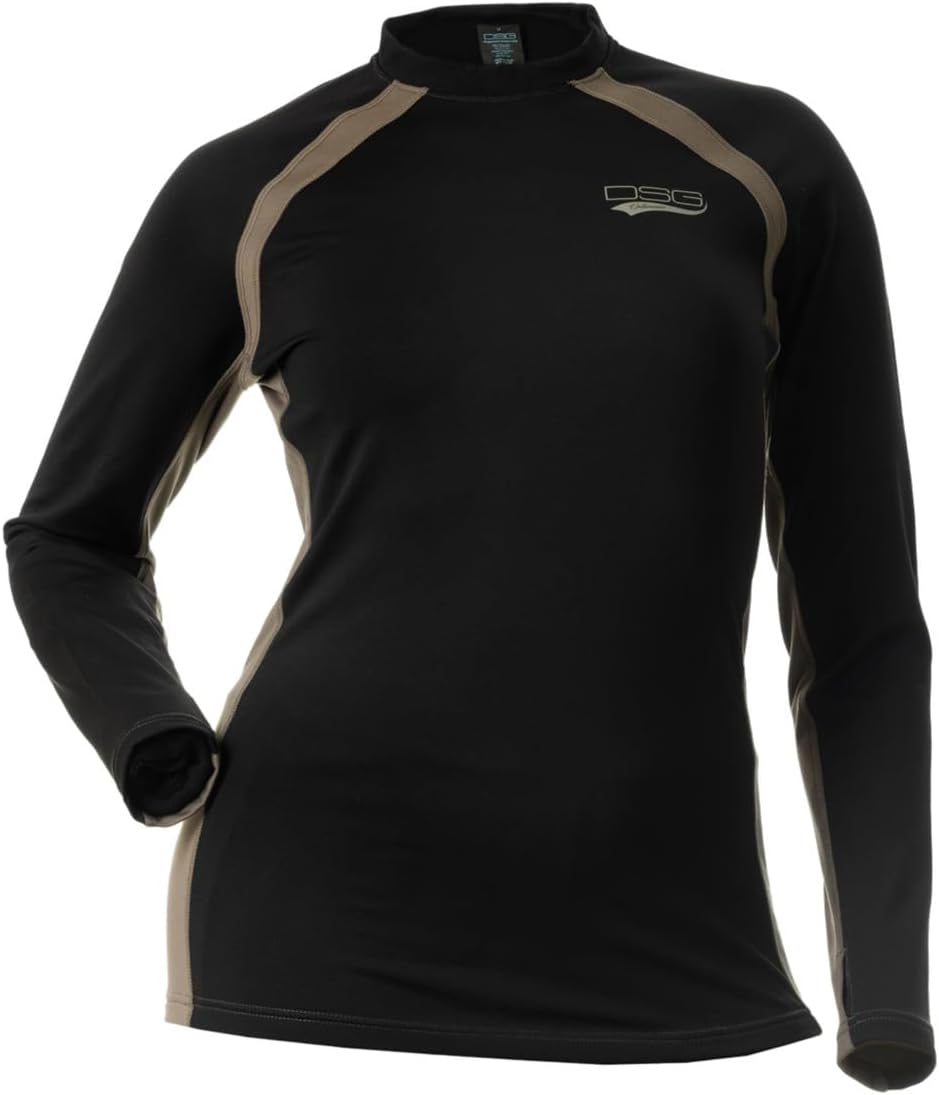DOING SOMETHING GREAT DSG Outerwear Women's D-Tech Thermal Base Layer Shirt – Fleece-Lined, 4-Way Stretch, Moisture Wicking