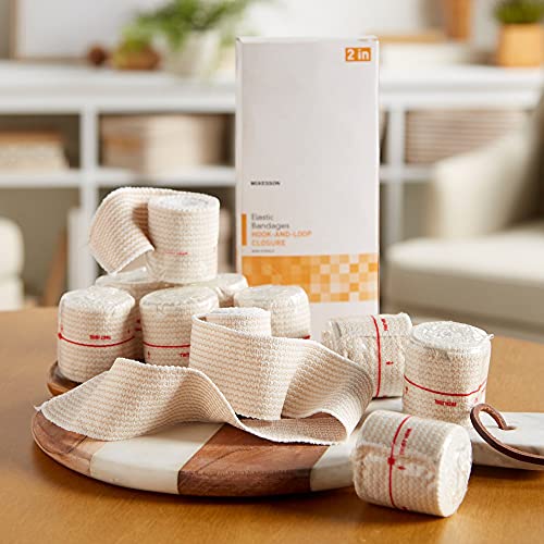 Mckesson Elastic Bandages, Non-Sterile, Hook And Loop Closure, 2 In X 5 Yd, 10 Count, 1 Pack #TOP7
