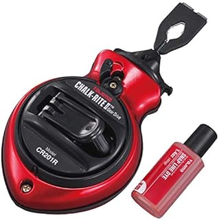 TAJIMA Chalk Box - Chalk-Rite II Snap-Line with Extra Bold 1mm Chalk Line & Five Gear Quick Retrieval - CR201R-PR