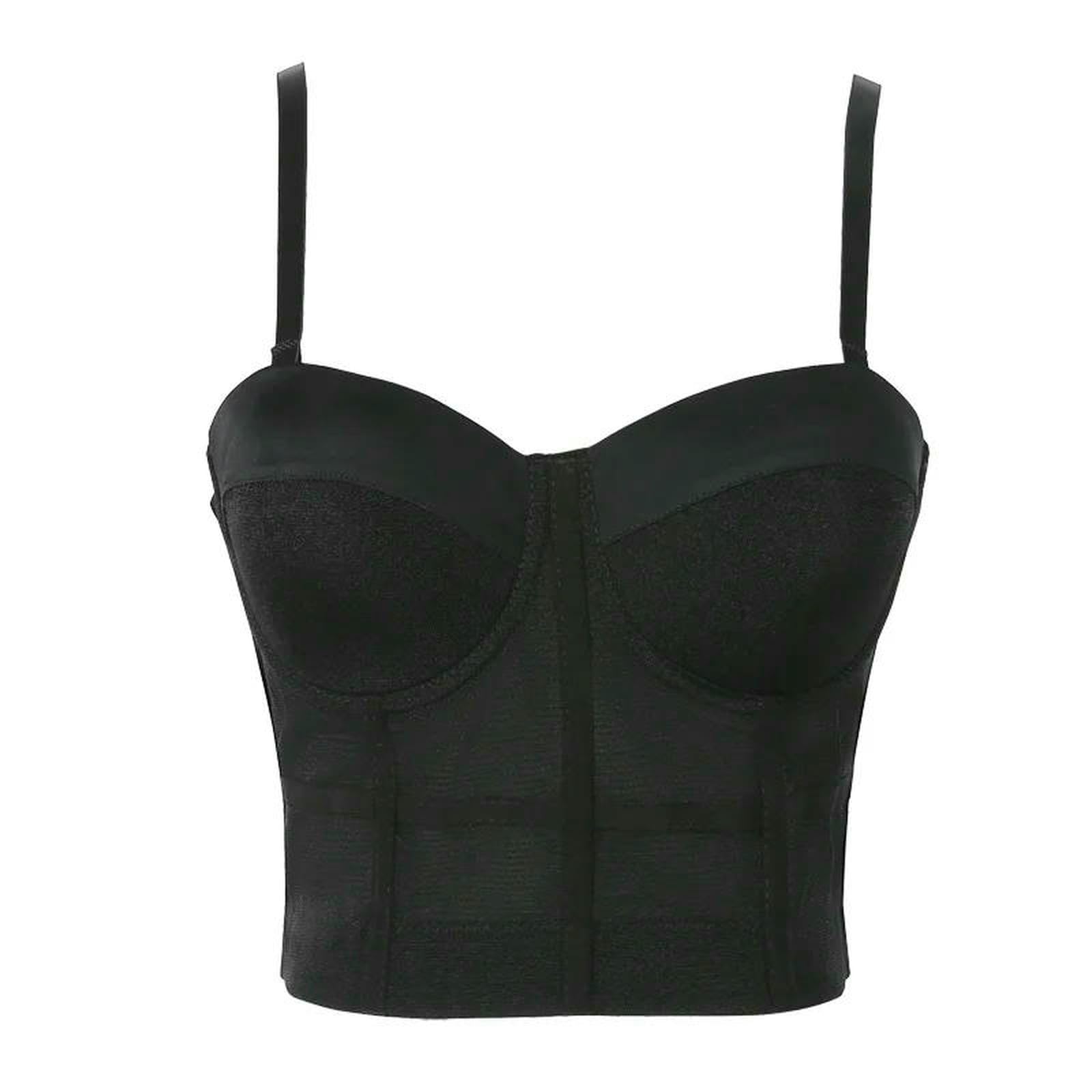 Ceinture Bling Femme Crop Top Top Letnie Damskie Sukienki Wycięte Koszule Seksowne Push Up Denim Biustonosz Bez Pleców Odzież Klub Impreza-db999-s