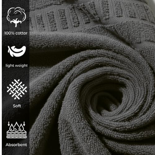 Noorox Bath Towels 27x54 Inch Pack of 6 Soft, Absorbent, Quick-Dry Premium Cotton Towels for Bathroom, Gym & Pool by Noorox - Used condition - Image 3