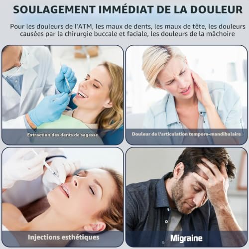 BBLTIFF Poche de Glace de Dents Sagesse, 4 Packs de Poche de Gel Chaud Froid Réutilisable, Poche de Glace en Gel Visage pour TMJ, Mâchoire, le Visage, Soulagement de la Douleur Après une Chirurgie – vue 6