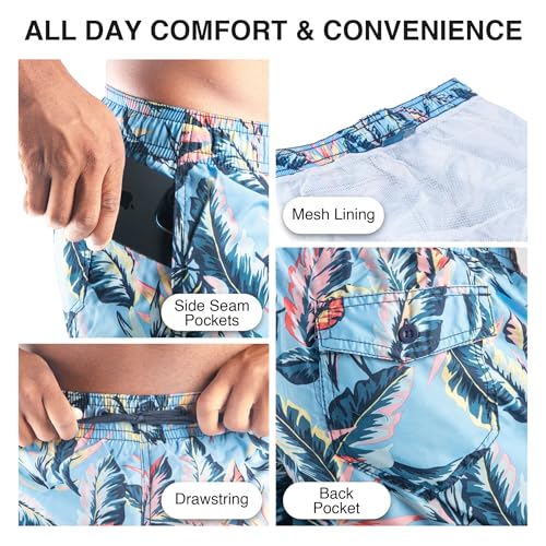 Image of Kanu Surf Men's Troy Stripe Swim Trunks
