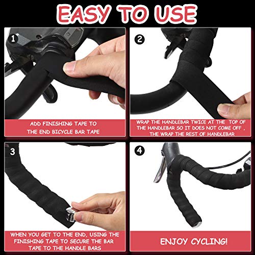 image for Sumind 4 Rolls Cycling Handle Wraps Bicycle Handlebar Grip Tapes Road 