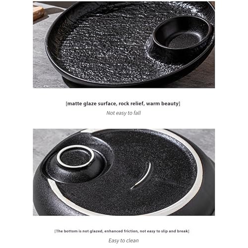 Plateau à sushi avec compartiment pour éviter les taches de sauce soja - 7