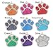 io tags Pet ID Tags, Personalized Dog and Cat Tags, Custom Engraved, Easy to Read, Cute Glitter Paw Tag (Pink)
